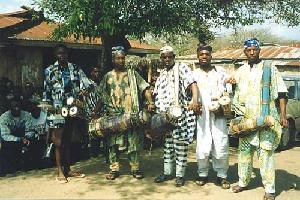Yoruba Men with Drums