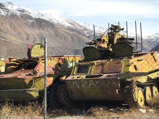 Alte Panzer im Pandschir-Tal aus vergangenen Kriegen