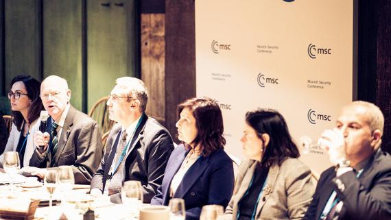 The Chairman of the Konrad Adenauer Foundation and former President of the German Bundestag, Professor Dr. Norbert Lammert, opened the panel discussion on the challenges and opportunities for cooperation in the Eastern Mediterranean.