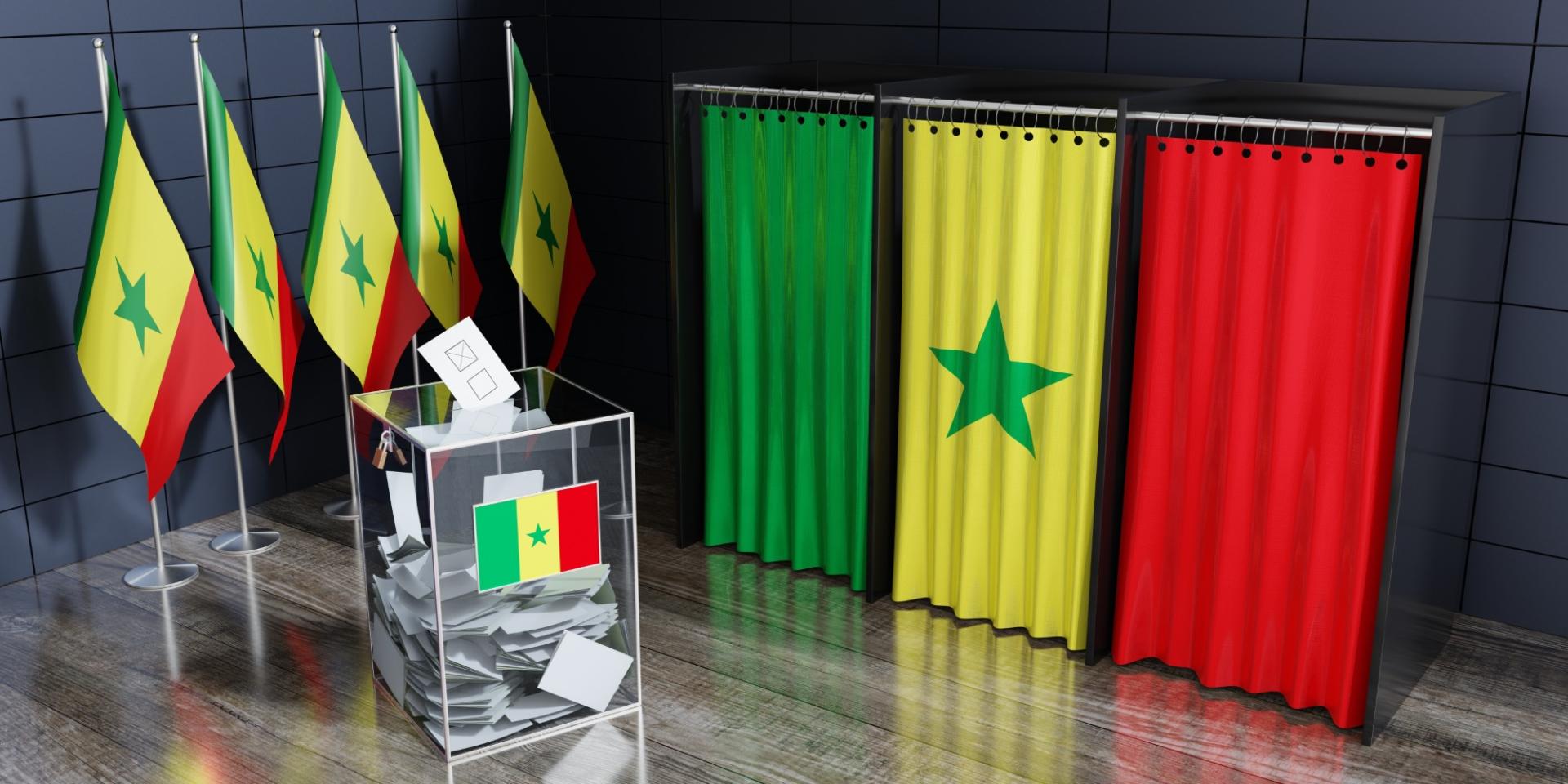 Senegal - Wahlboxen und Wahlkabine